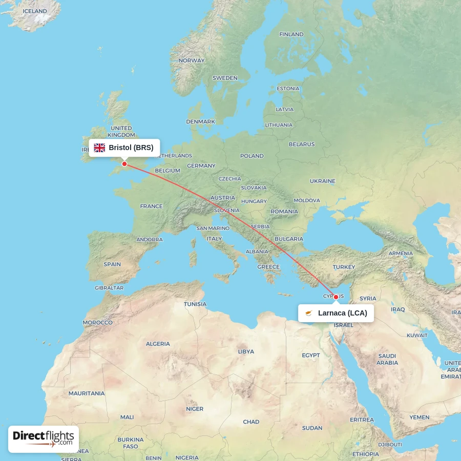 LCA - BRS route map