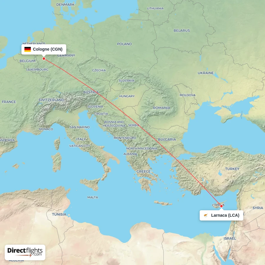 LCA - CGN route map