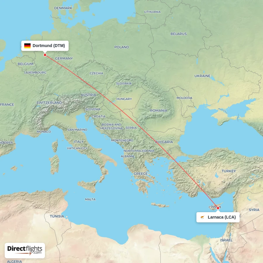 LCA - DTM route map