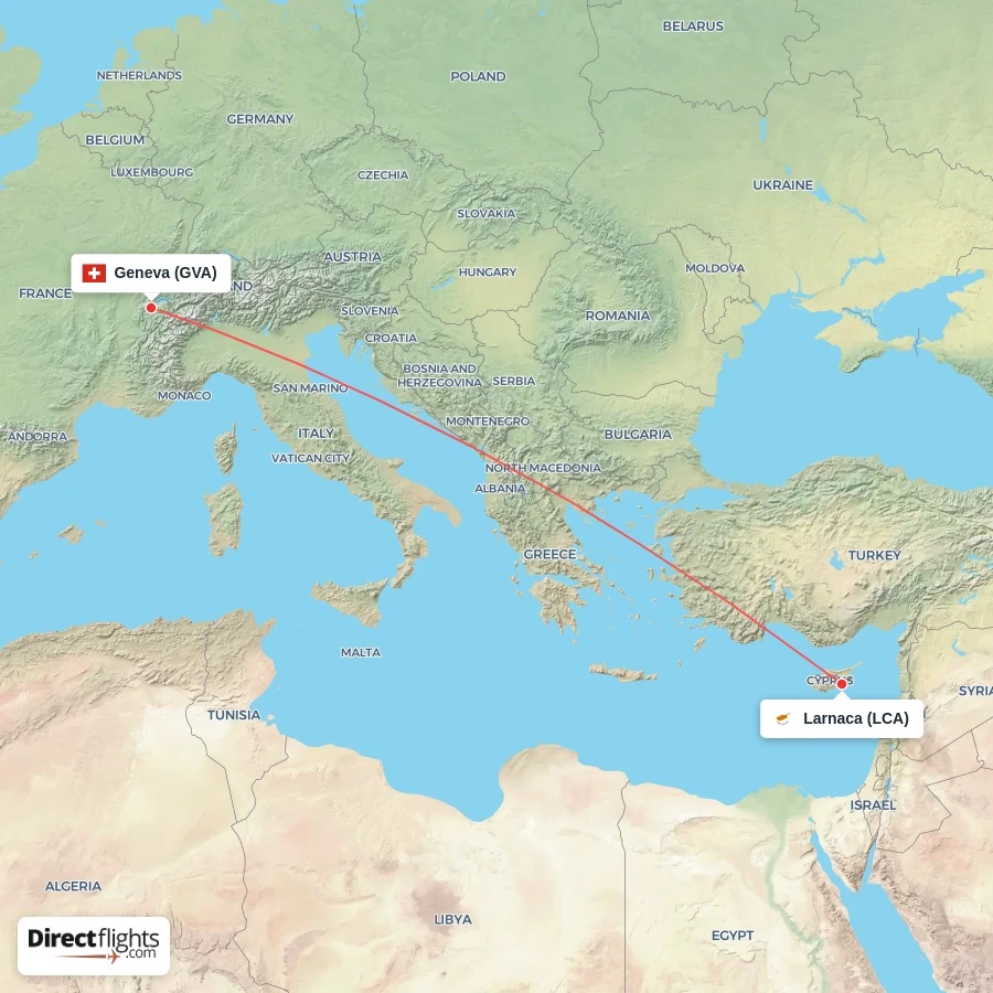 LCA - GVA route map