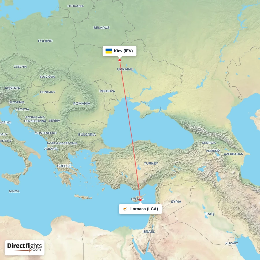 LCA - IEV route map