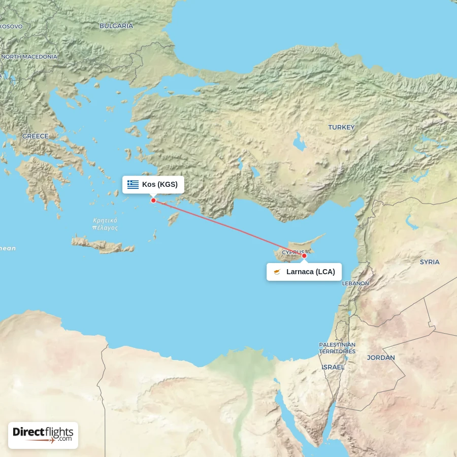 LCA - KGS route map