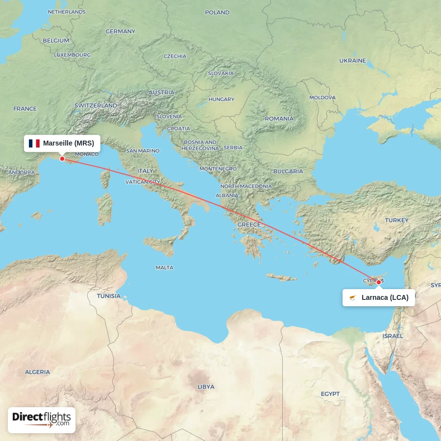 LCA - MRS route map