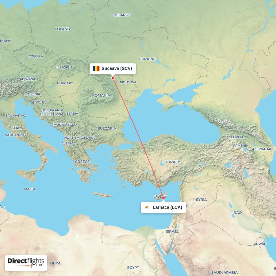 LCA - SCV route map