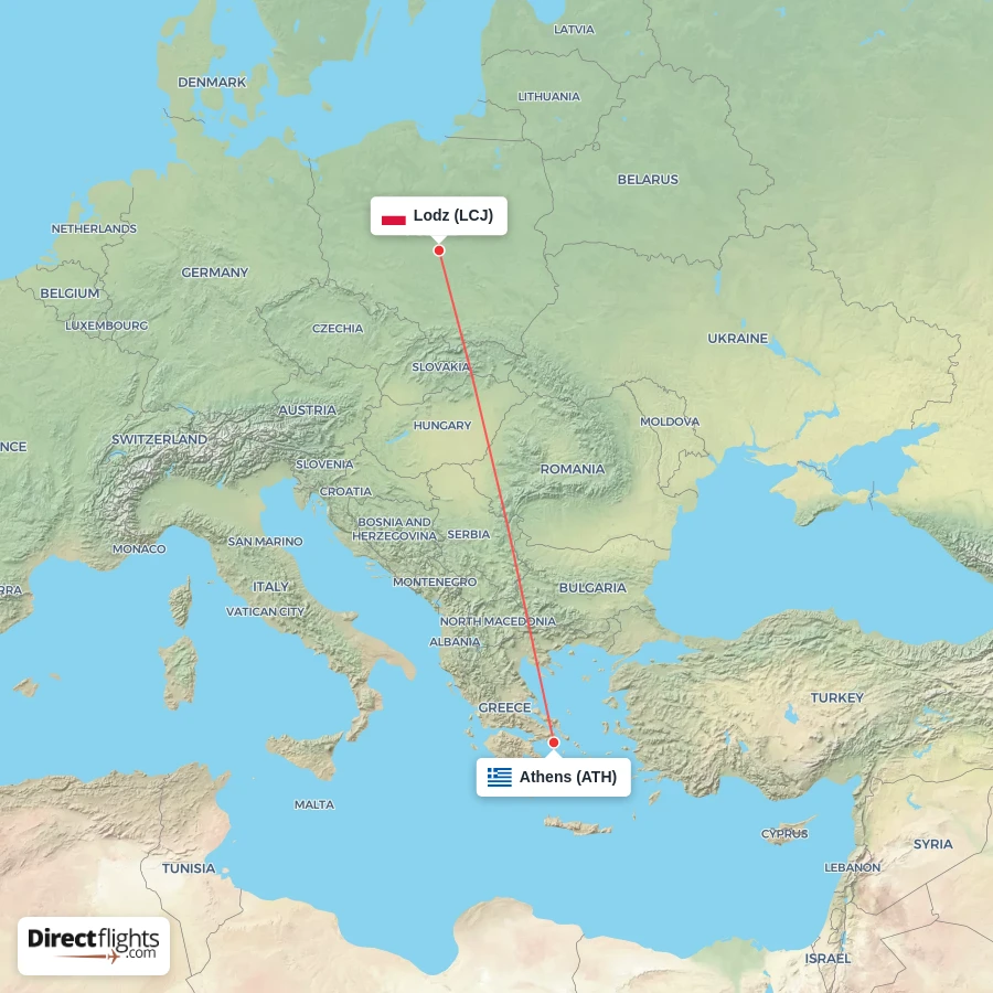 LCJ - ATH route map