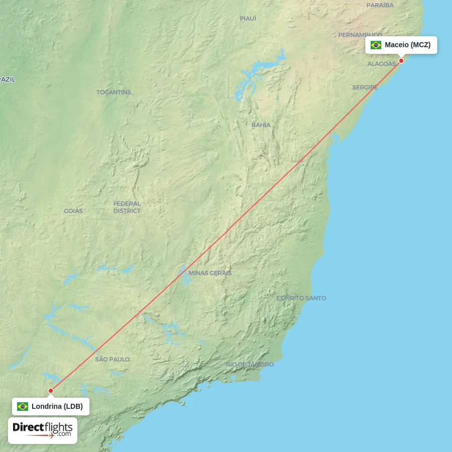 LDB - MCZ route map