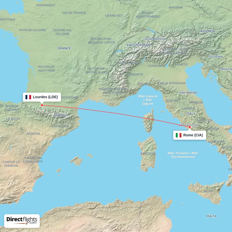 LDE - CIA route map