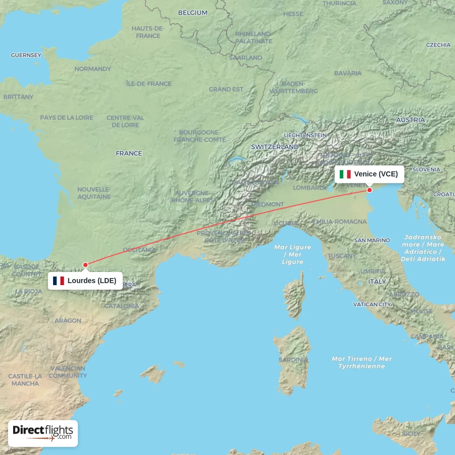 LDE - VCE route map