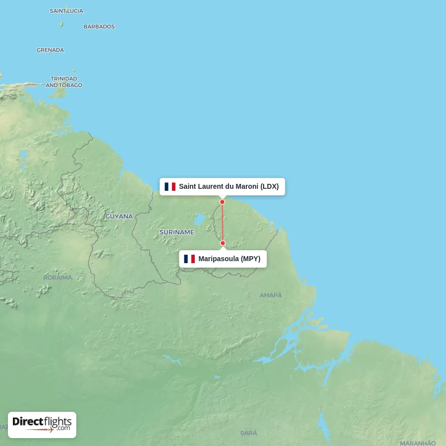 LDX - MPY route map