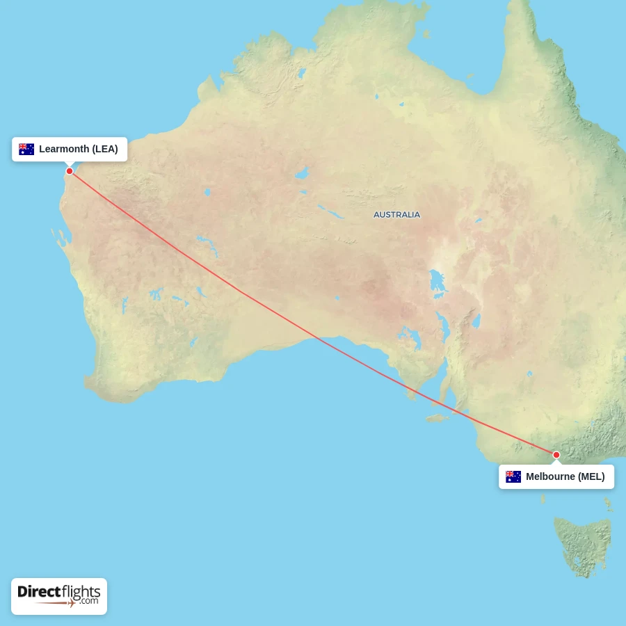 LEA - MEL route map