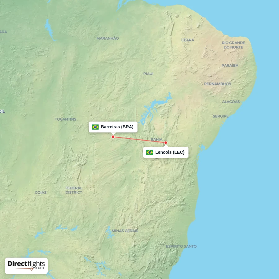 LEC - BRA route map
