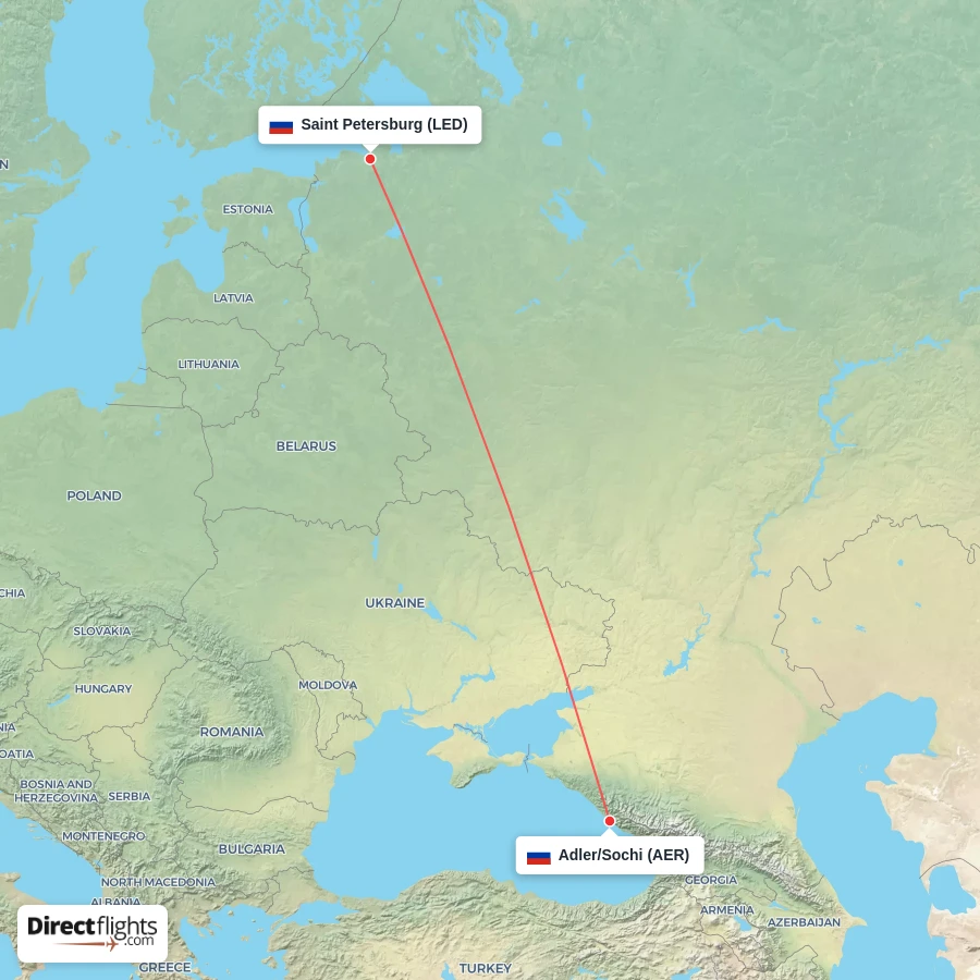 LED - AER route map