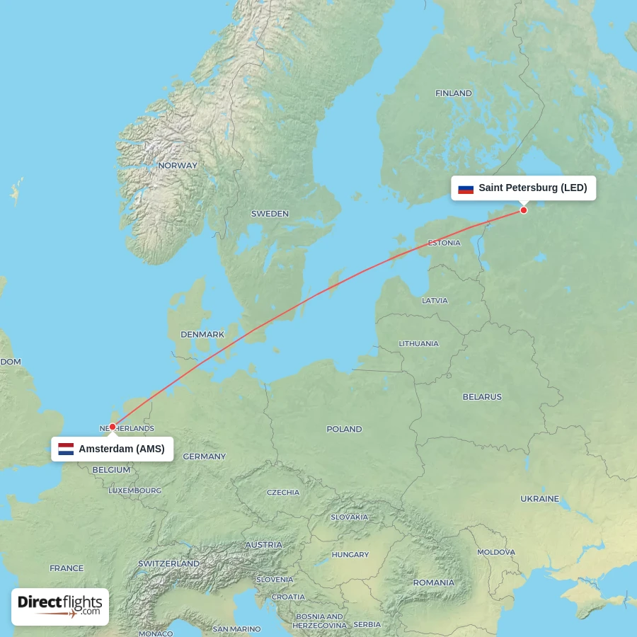 LED - AMS route map