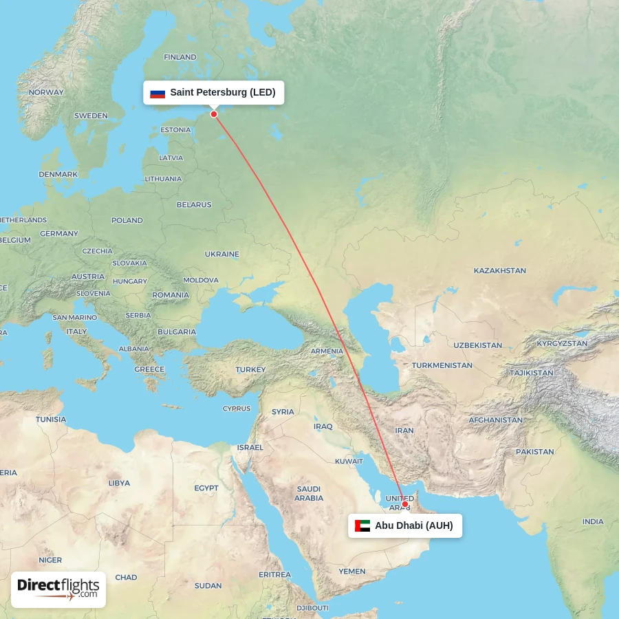 LED - AUH route map