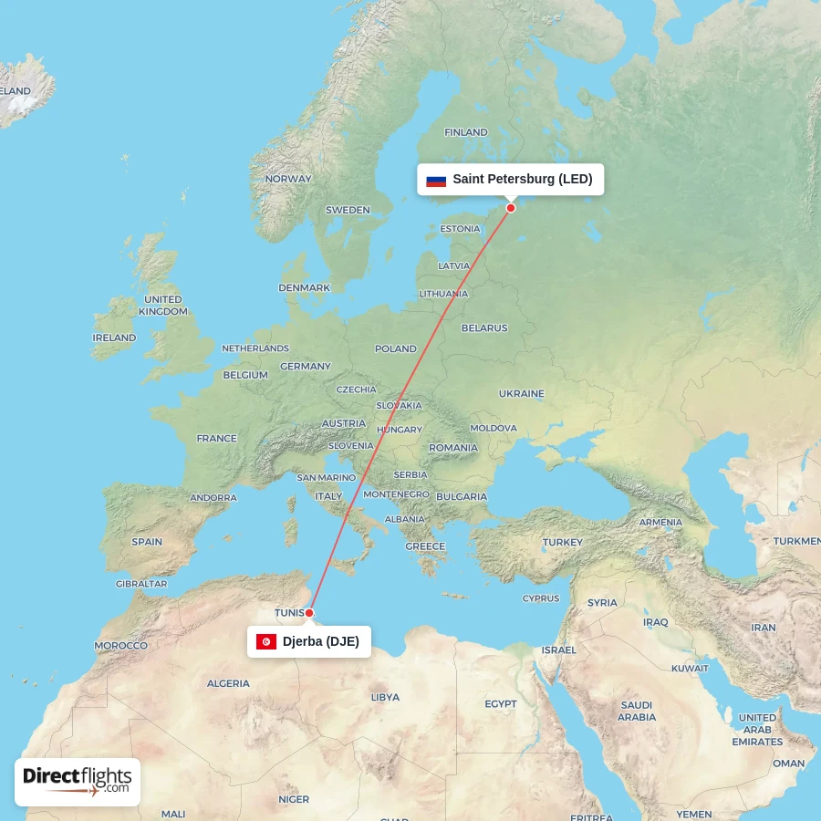 LED - DJE route map