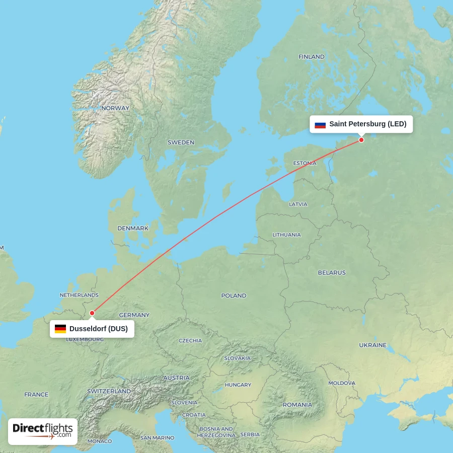 LED - DUS route map