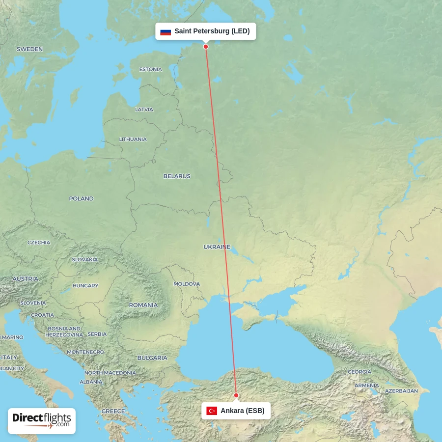 LED - ESB route map