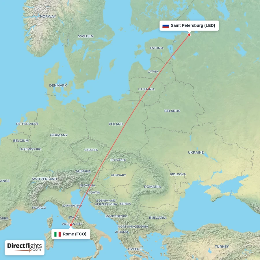 LED - FCO route map