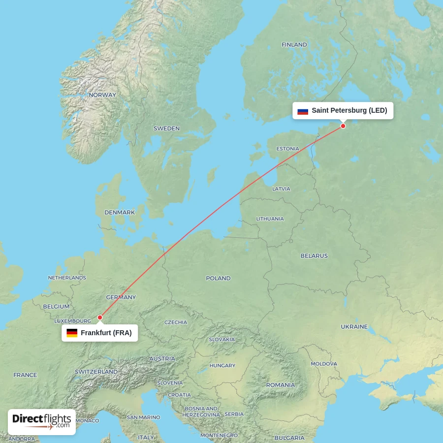LED - FRA route map