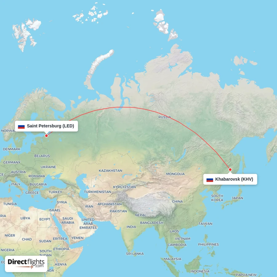 LED - KHV route map