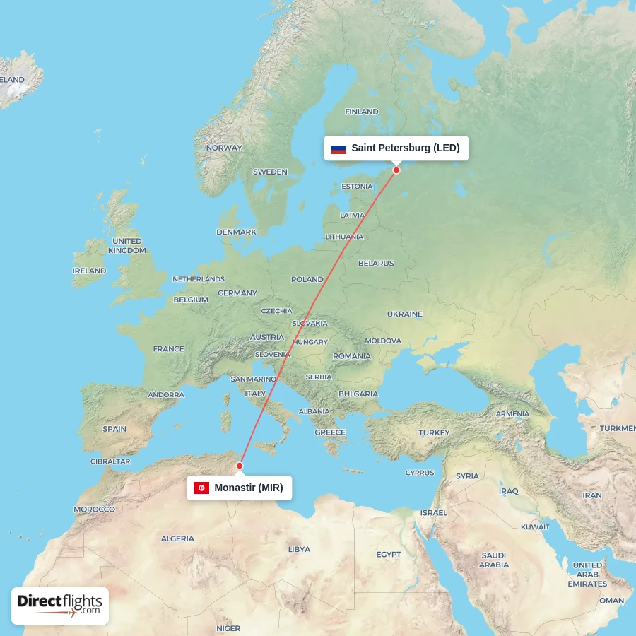LED - MIR route map