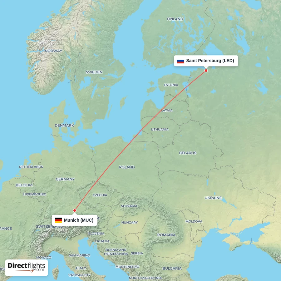 LED - MUC route map