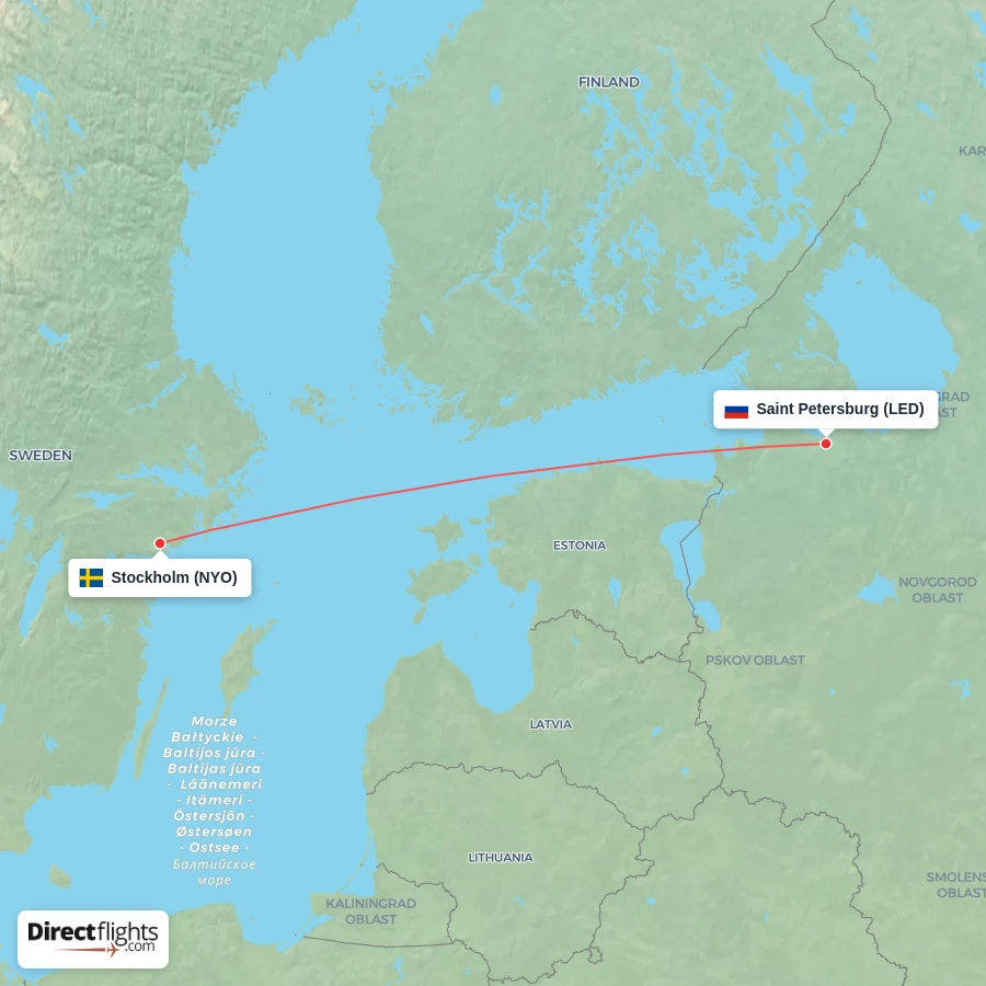 LED - NYO route map