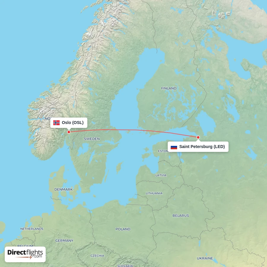 LED - OSL route map