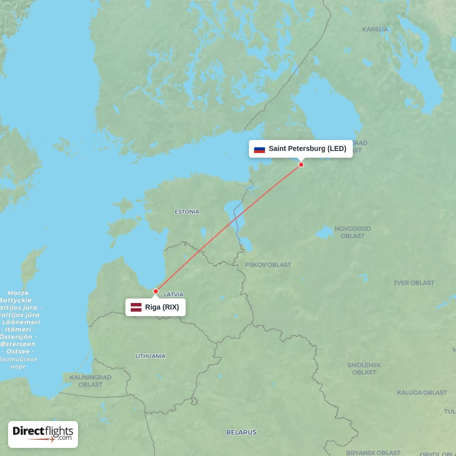 LED - RIX route map