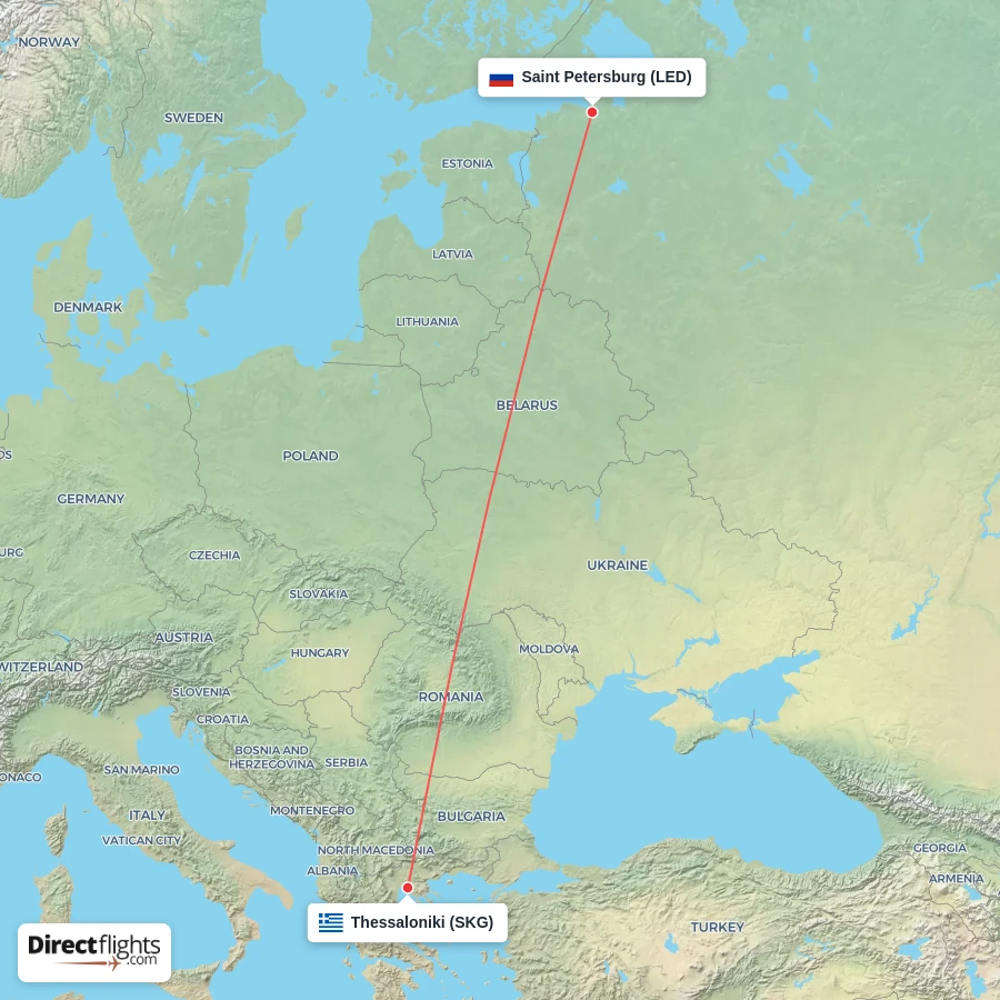 LED - SKG route map