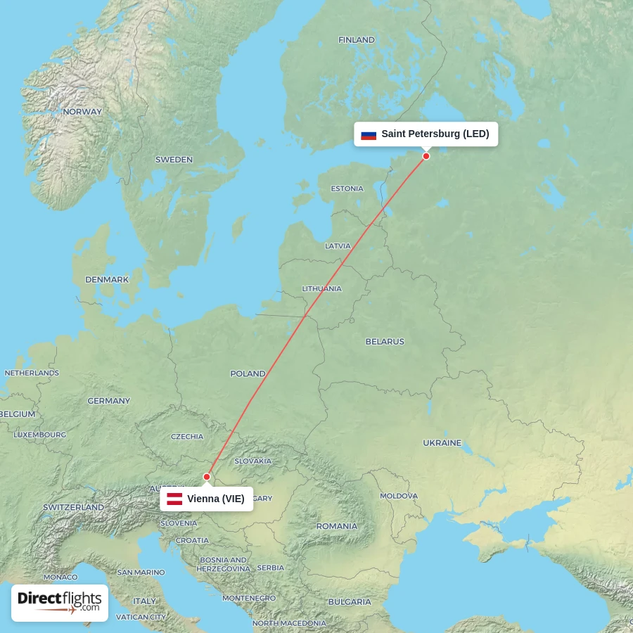 LED - VIE route map