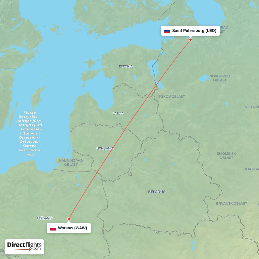 LED - WAW route map