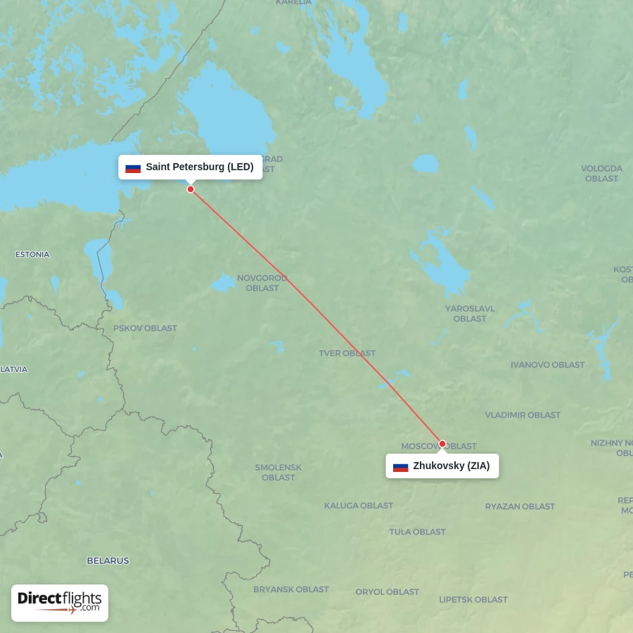 LED - ZIA route map