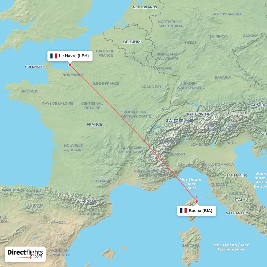 LEH - BIA route map