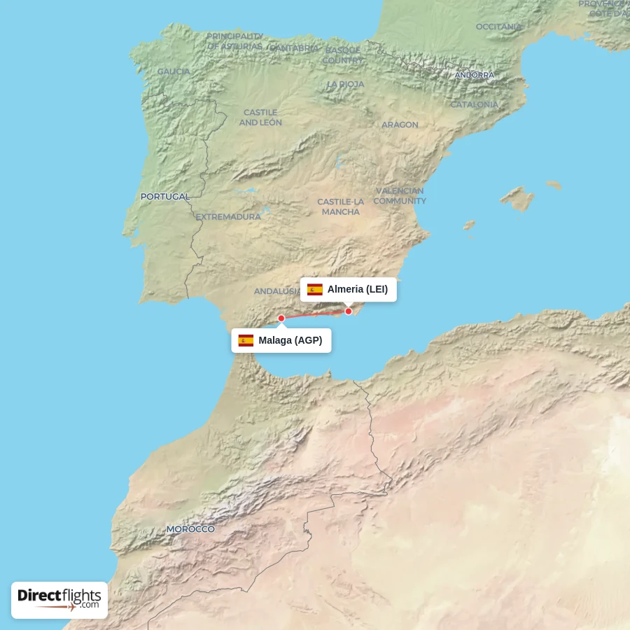 LEI - AGP route map