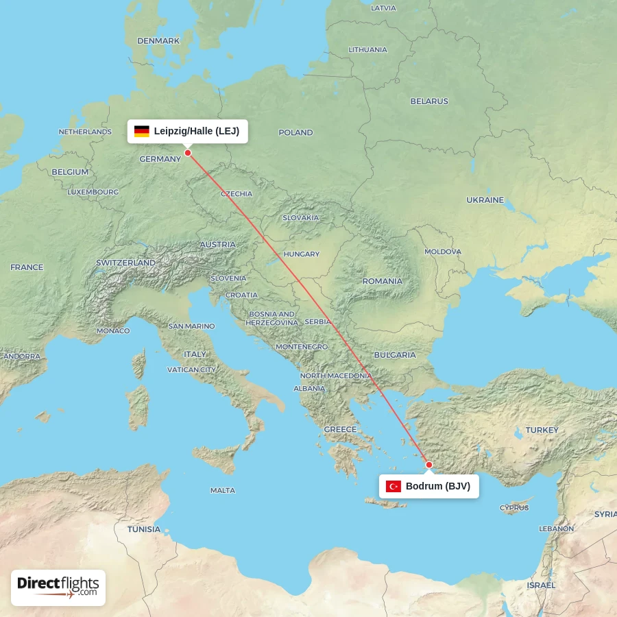 LEJ - BJV route map