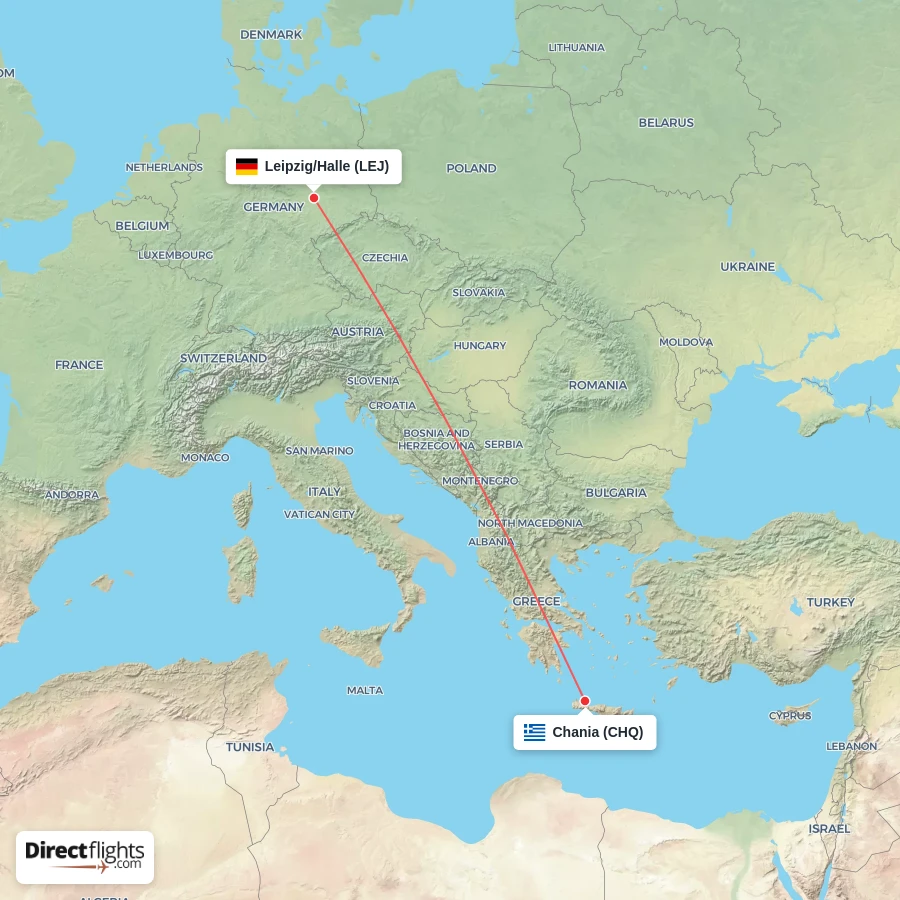 LEJ - CHQ route map