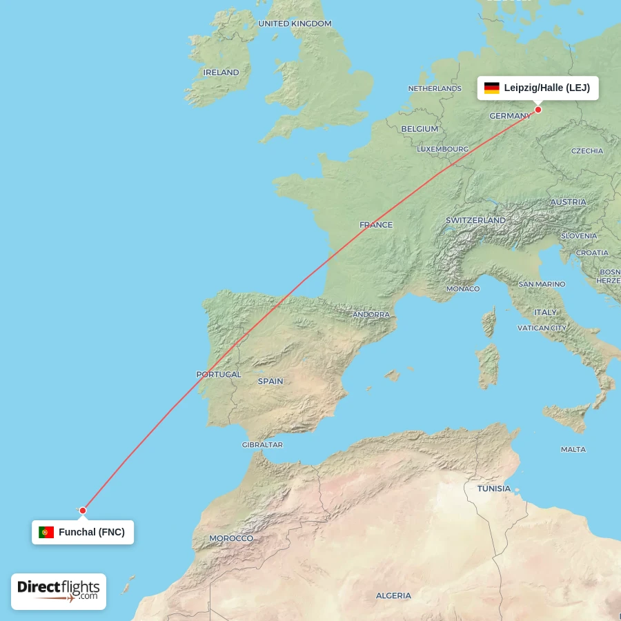 LEJ - FNC route map