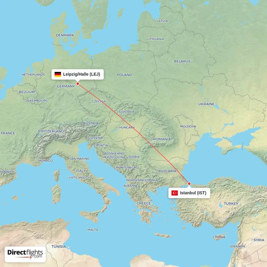 LEJ - IST route map