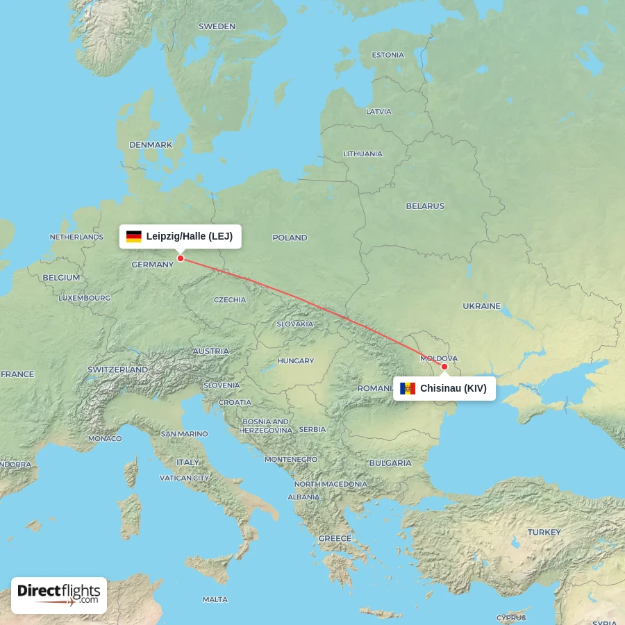 LEJ - KIV route map
