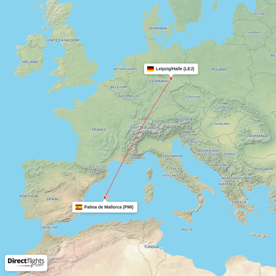 LEJ - PMI route map