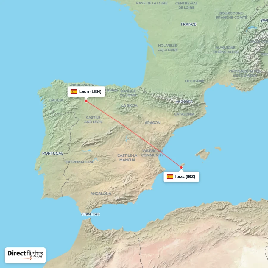 LEN - IBZ route map