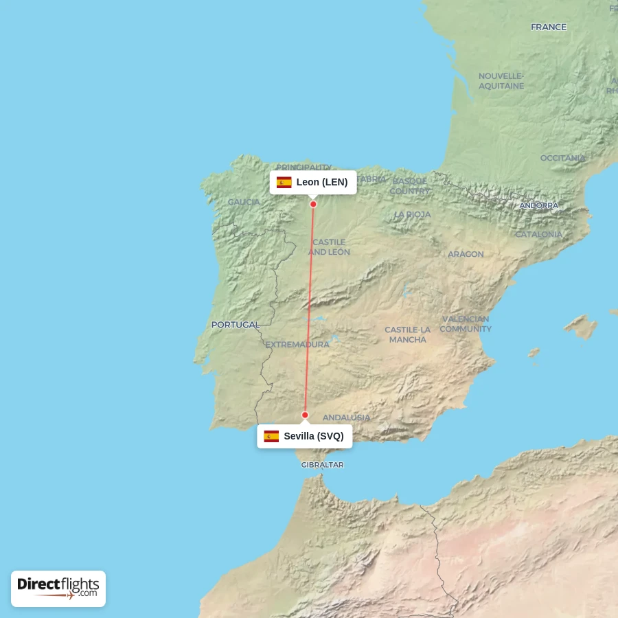 LEN - SVQ route map