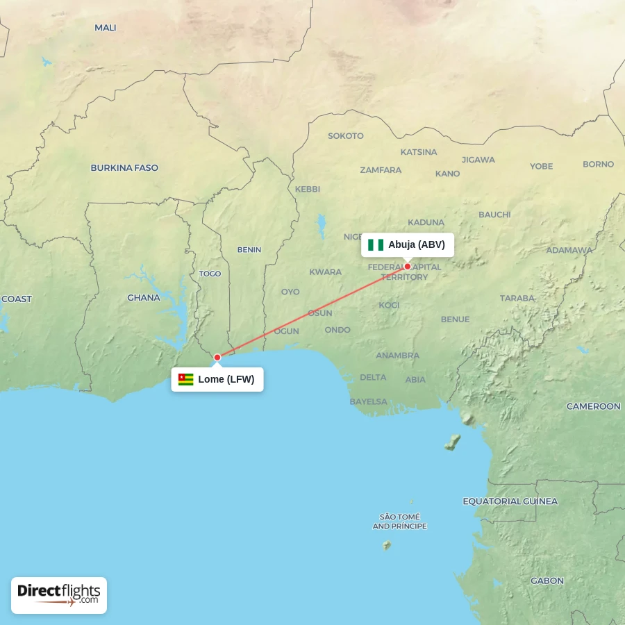 LFW - ABV route map