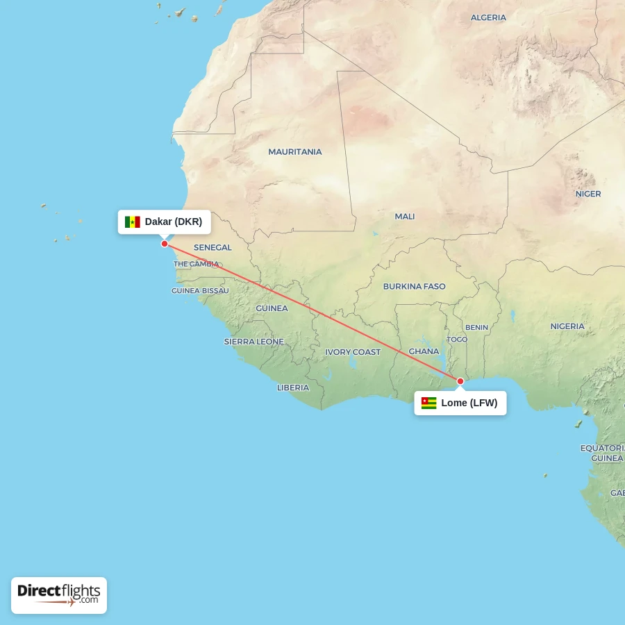 LFW - DKR route map