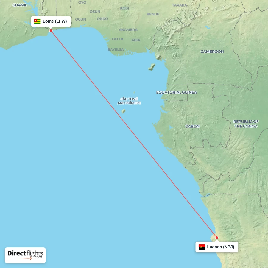 LFW - NBJ route map