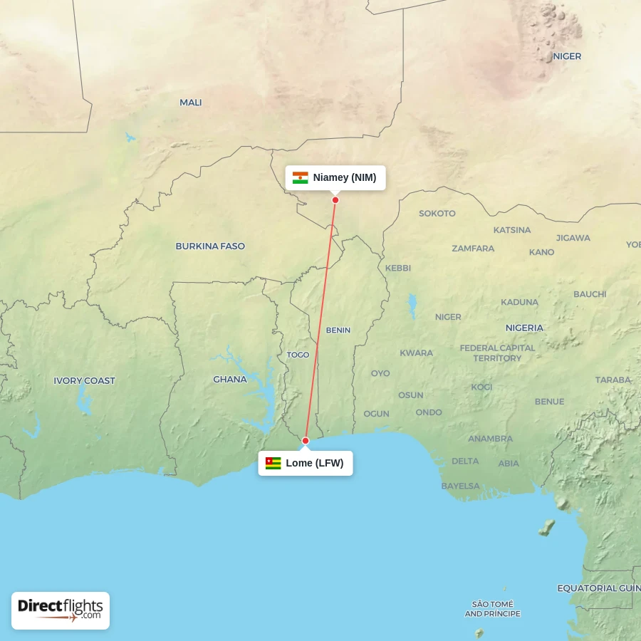 LFW - NIM route map