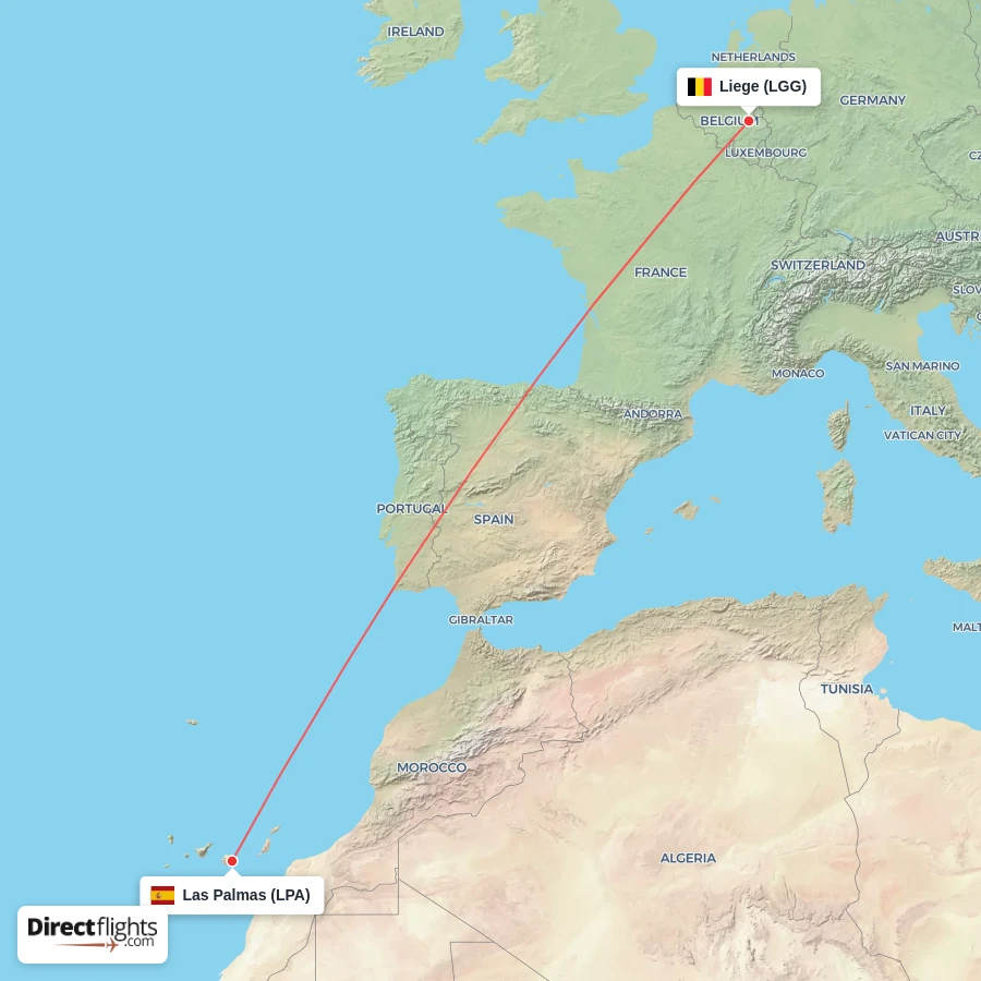 LGG - LPA route map