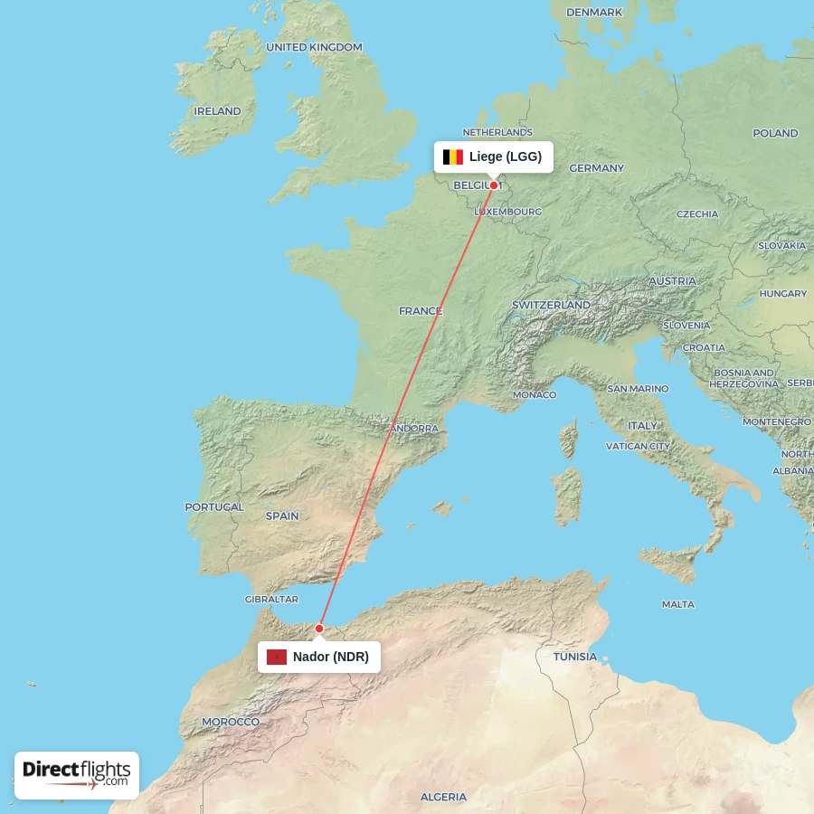 LGG - NDR route map