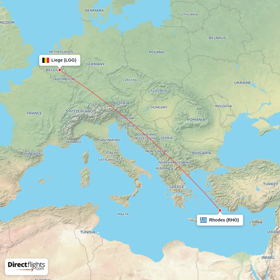 LGG - RHO route map